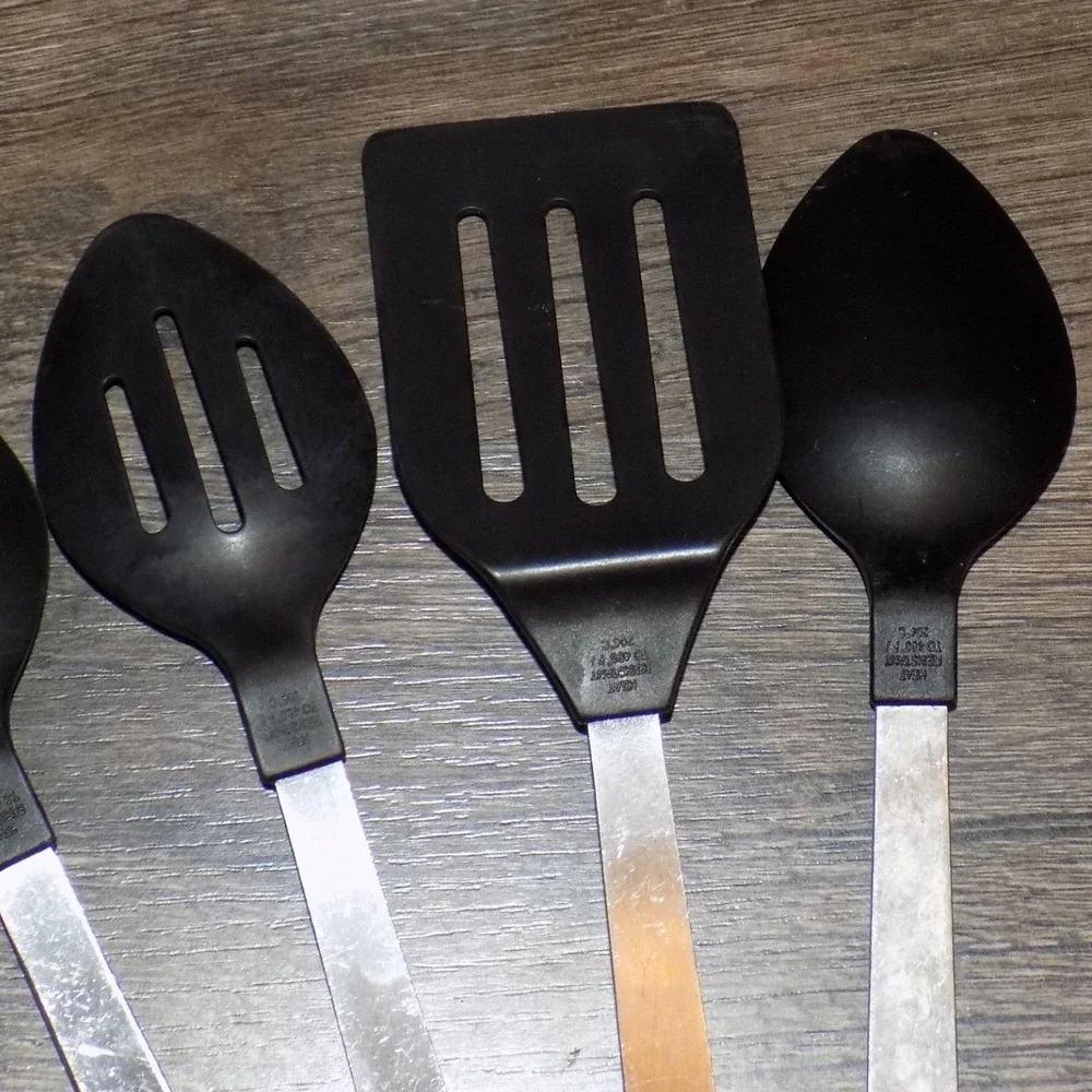 Amco Utensil Set Unisex OS Black Good Nylon Stainless Steel 4 Piece Kitchen Tool